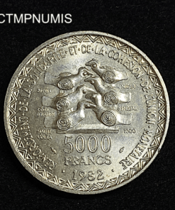 ,MONNAIE,AFRIQUE,OUEST,5000,FRANCS,1982,