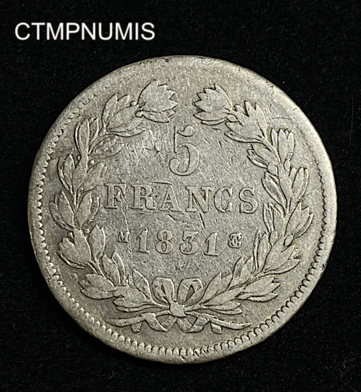 ,MONNAIE,5,FRANCS,LOUIS,PHILIPPE,1831,M,TOULOUSE,
