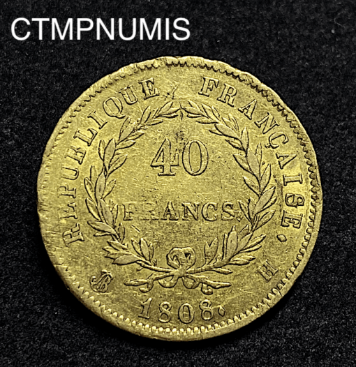 ,MONNAIE,40,FRANCS,OR,NAPOLEON,1808,LA,ROCHELLE,