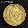 ,MONNAIE,WURTTEMBERG,20,MARK,OR,1872,