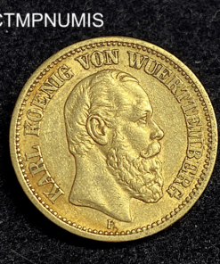 ,MONNAIE,WURTTEMBERG,20,MARK,OR,1872,