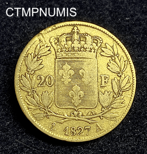 ,MONNAIE,20,FRANCS,OR,CHARLES,X,1827,