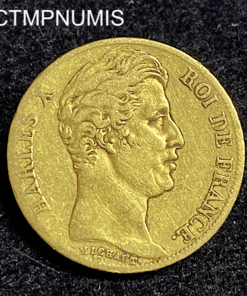 ,MONNAIE,20,FRANCS,OR,CHARLES,X,1827,