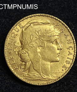 ,MONNAIE,20,FRANCS,OR,COQ,1900,