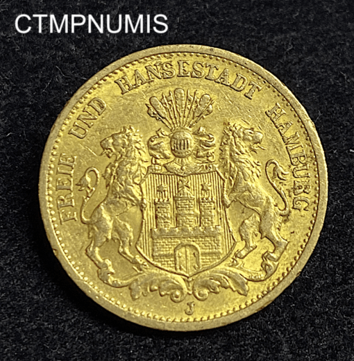 ,MONNAIE,HAMBOURG,20,MARKS,OR,1893,