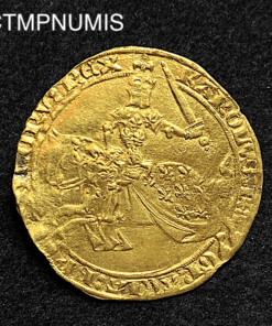 ,MONNAIE,FRANC,A,CHEVAL,CHARLES,V,OR,