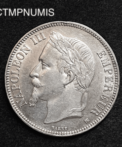 ,MONNAIE,5,FRANCS,ARGENT,NAPOLEON,1869,BB,STRASBOURG,