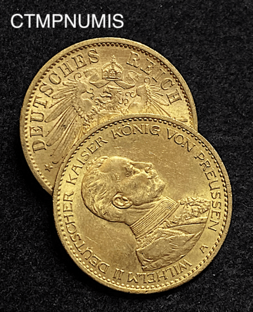 ,MONNAIE,PRUSSE,20,MARK,OR,1913,