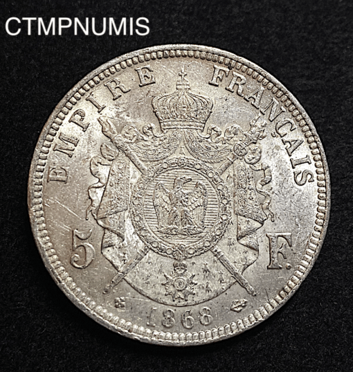 ,MONNAIE,5,FRANCS,NAPOLEON,1868,STRASBOURG,