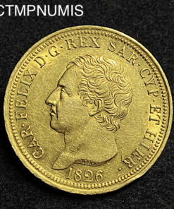 ,MONNAIE,ITALIE,80,LIRE,OR,1836,TURIN,