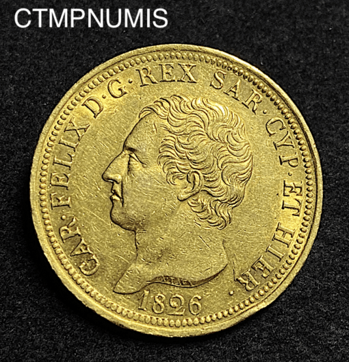 ,MONNAIE,ITALIE,80,LIRE,OR,1836,TURIN,