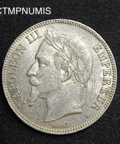 ,MONNAIE,5,FRANCS,ARGENT,NAPOLEON,1870,BB,STRASBOURG,