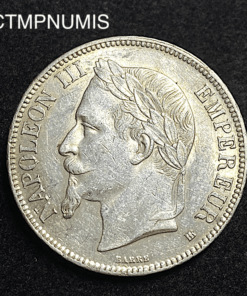 ,MONNAIE,5,FRANCS,ARGENT,NAPOLEON,1868,