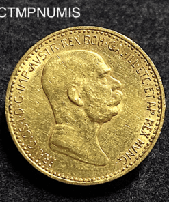 ,MONNAIE,AUTRICHE,10,CORONA,OR,1848,1908,