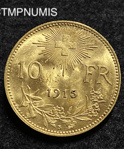 ,MONNAIE,SUISSE,10,FRANCS,OR,1915,