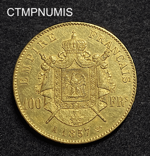,MONNAIE,100,FRANCS,OR,NAPOLEON,1857,