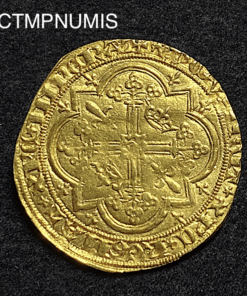 ,MONNAIE,CHARLES,V,FRANC,OR,A,PIED,