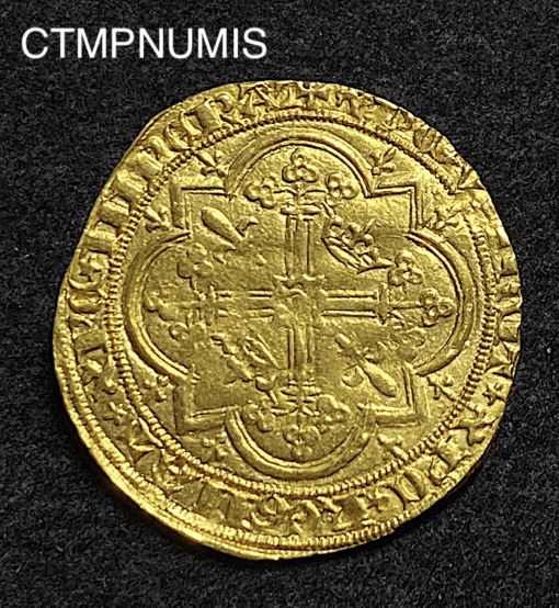 ,MONNAIE,CHARLES,V,FRANC,OR,A,PIED,