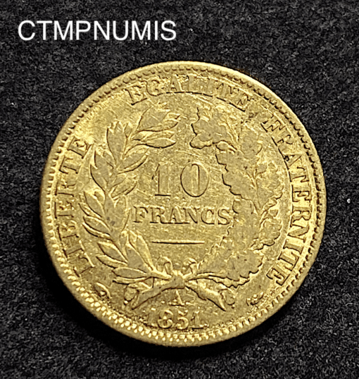 ,MONNAIE,10,FRANCS,OR,CERES,1851,