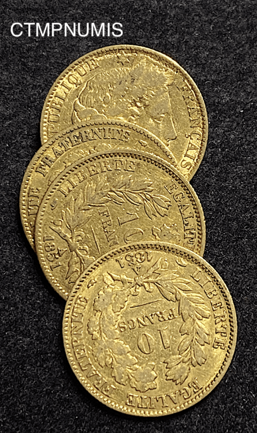 ,MONNAIE,10,FRANCS,OR,CERES,1851,