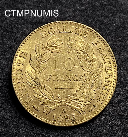 ,MONNAIE,10,FRANCS,OR,CERES,1896,
