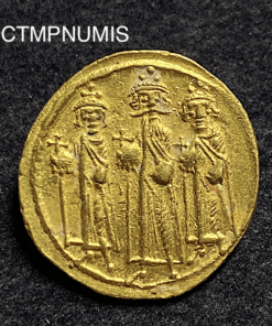 ,MONNAIE,SOLIDUS,BYSANTIN,OR,CONTANTIN,HERACLONAS,