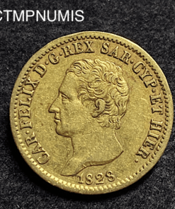 ,MONNAIE,ITALIE,20,LIRE,OR,1828,TURIN,