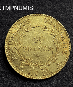 ,MONNAIE,CONSULAT,40,FRANCS,OR,NAPOLEON,AN,12,