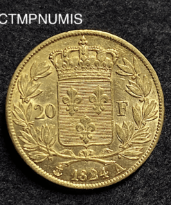 ,MONNAIE,20,FRANCS,OR,LOUIS,XVIII,1824,
