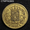 ,MONNAIE,40,FRANCS,OR,CHARLES,X,1830,