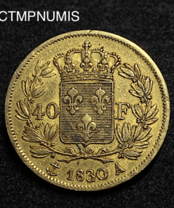 ,MONNAIE,40,FRANCS,OR,CHARLES,X,1830,