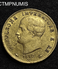 ,MONNAIE,ITALIE,40,LIRE,OR,NAPOLEON,1812,MILAN,