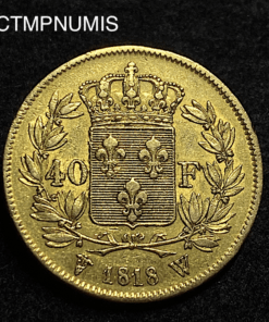 ,MONNAIE,40,FRANCS,OR,LOUIS,XVIII,1818,LILLE,