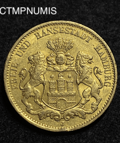 ,MONNAIE,HAMBOURG,20,MARK,OR,1899,