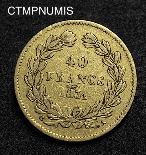 ,MONNAIE,40,FRANCS,OR,1831,LOUIS ,SANS,ETOILE,