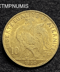 ,MONNAIE,10,FRANCS,OR,COQ,1900,