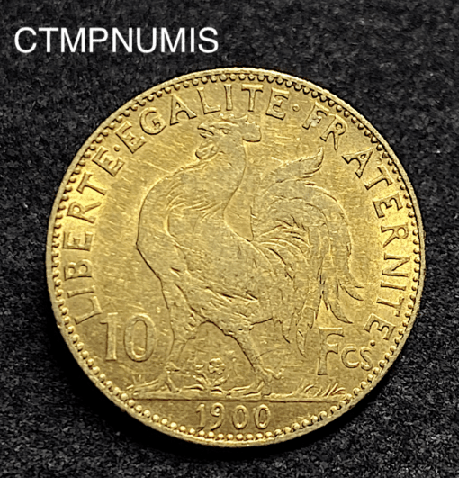 ,MONNAIE,10,FRANCS,OR,COQ,1900,