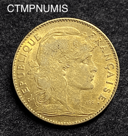 ,MONNAIE,10,FRANCS,OR,COQ,1900,