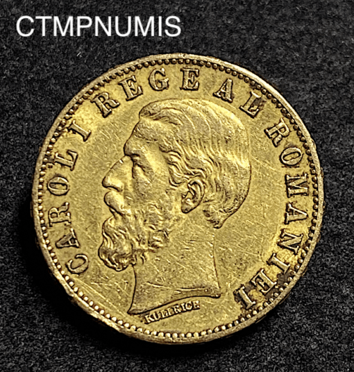 ,MONNAIE,ROUMANIE,20,LEI,OR,CAROL,1883,
