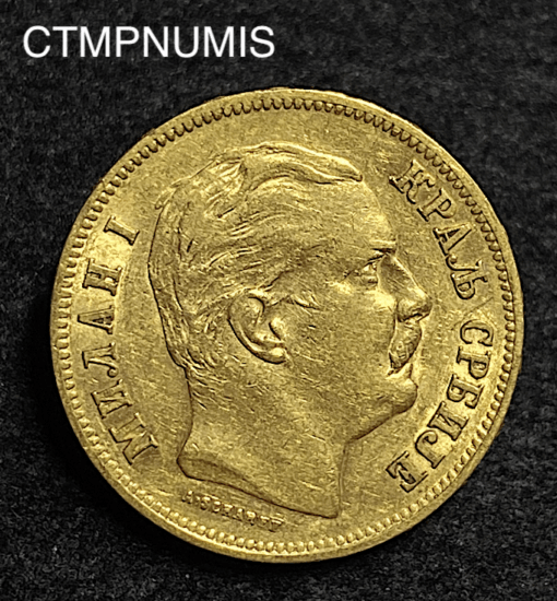 ,MONNAIE,SERBIE,20,DINARA,OR,1882,