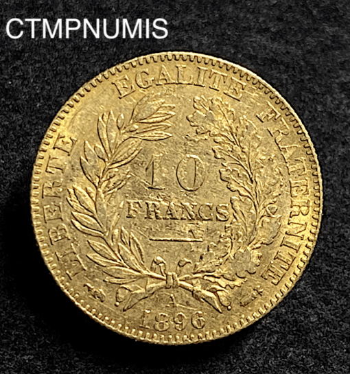 ,MONNAIE,10,FRANCS,OR,CERES,1896,