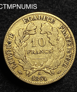 ,MONNAIE,10,FRANCS,OR,CERES,1851,