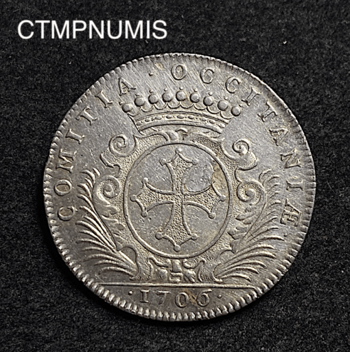 ,JETON,ARGENT,LANGUEDOC,LOUIS,XIV,1706,TOULOUSE,