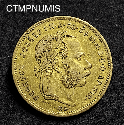 ,MONNAIE,HONGRIE,20,FRANCS,8,FORINT,OR,1871,KB,