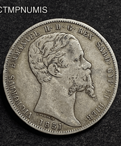 ,MONNAIE,ITALIE,5,LIRE,ARGENT,1851,GENES,
