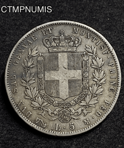 ,MONNAIE,ITALIE,5,LIRE,ARGENT,1851,GENES,