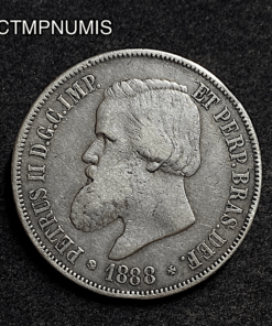,MONNAIE,BRESIL,ARGENT,2000,REIS,1888,