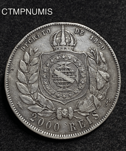 ,MONNAIE,BRESIL,ARGENT,2000,REIS,1888,