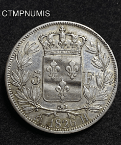 ,MONNAIE,5,FRANCS,CHARLES,X,1826,H,LA,ROCHELLE,