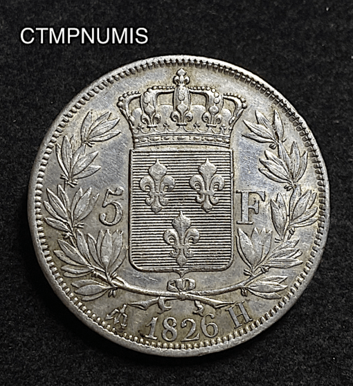 ,MONNAIE,5,FRANCS,CHARLES,X,1826,H,LA,ROCHELLE,